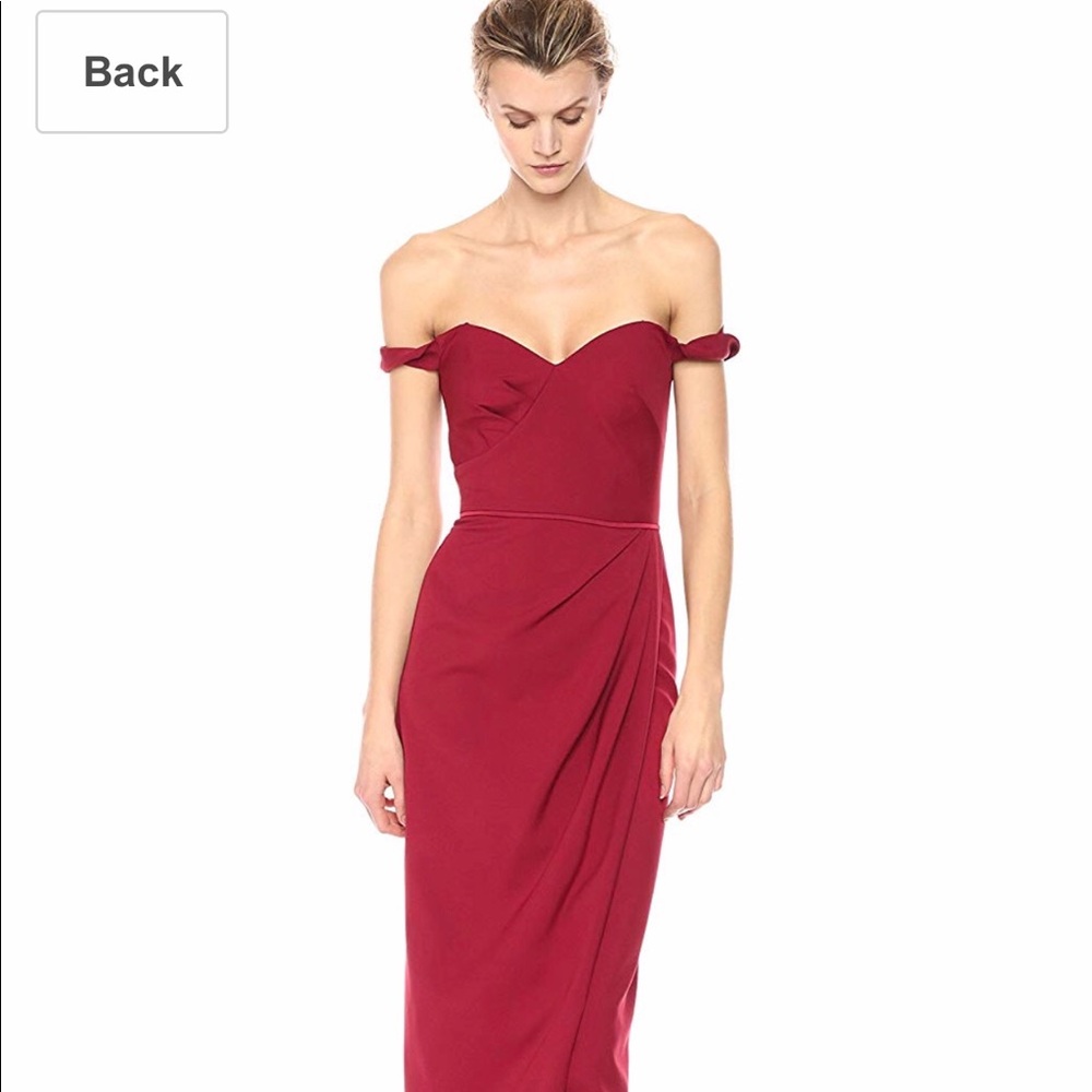 Women’s JS Collections Red Off The Shoulder Long Dress Prom Graduation Wedding